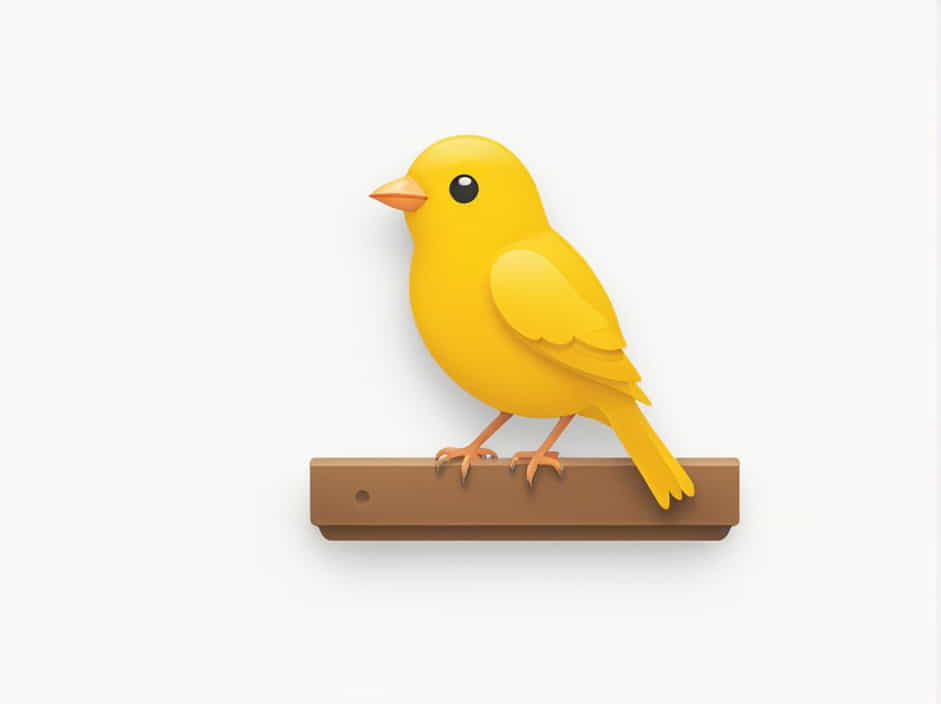 Yellow Bird Sitting On A Windowsill
