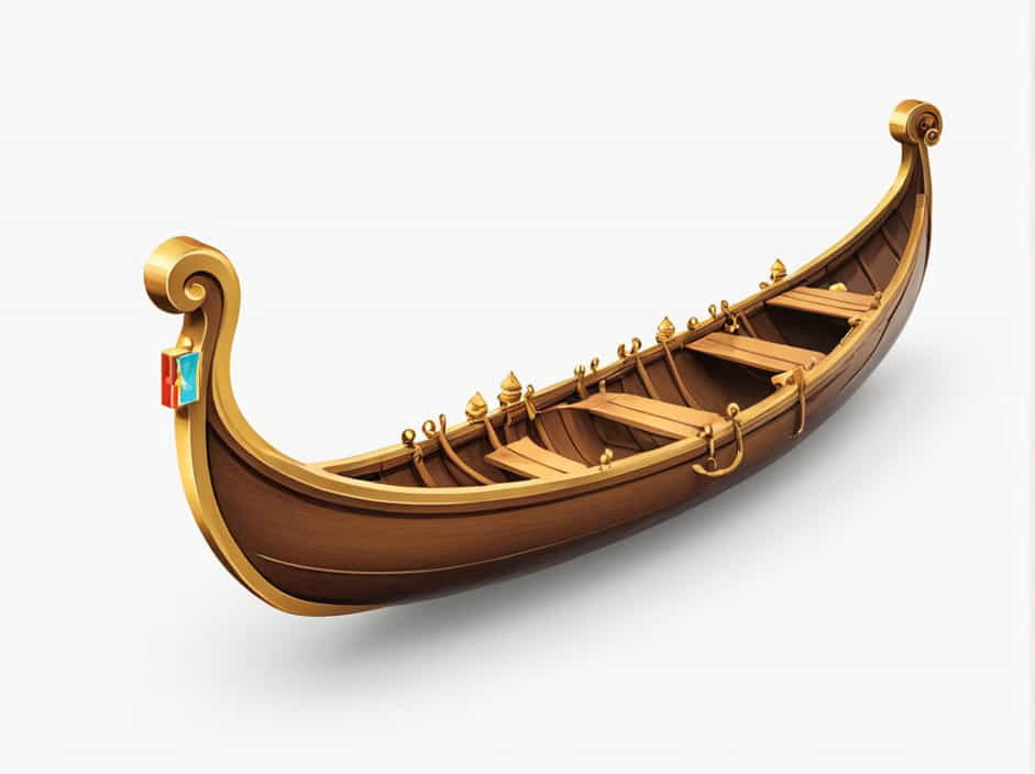 Wooden Rowlock On A Venetian Gondola